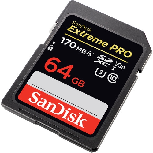 Cartão de Memória SDXC Sandisk Extreme PRO 64GB UHS-I 170MB/s 