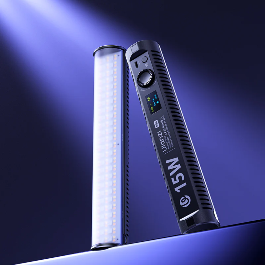 Bastão de LED Portátil Ulanzi B15RGB 15W – Cores Vibrantes e Controle Total