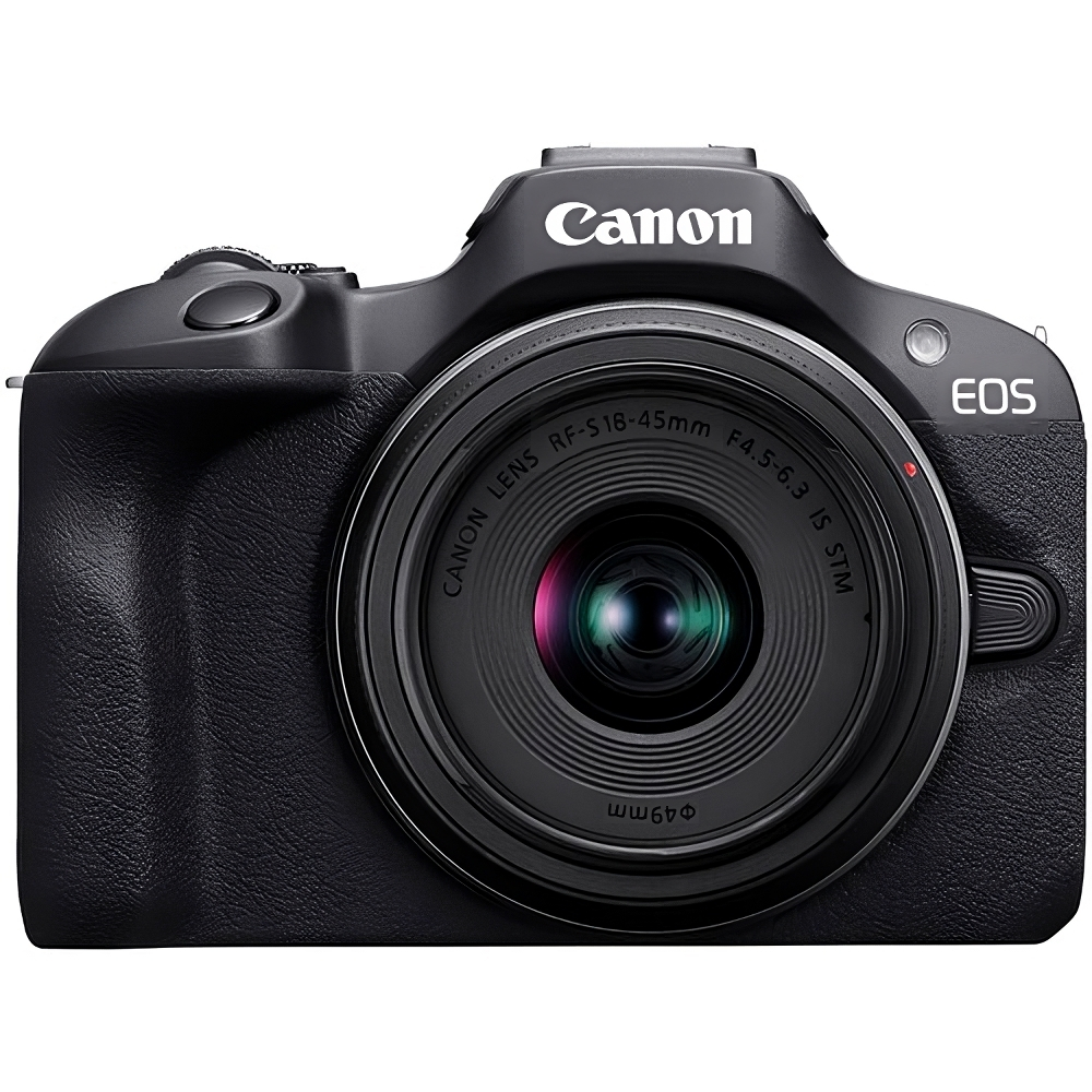 Câmera Canon EOS R100 Mirrorless com lente RF-S 18-45mm IS STM Bolsa, SDHC C10 e Kit de Limpeza
