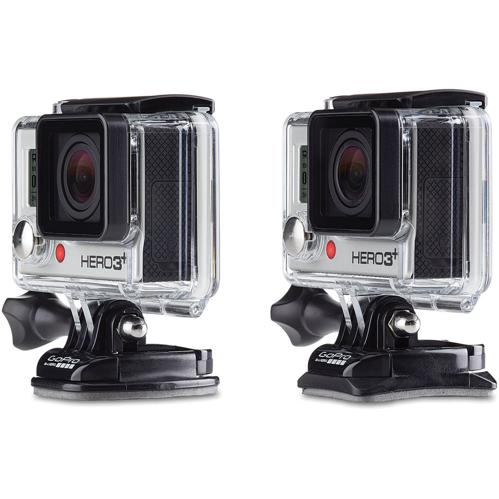 Suportes adesivos planos e curvos para GoPro