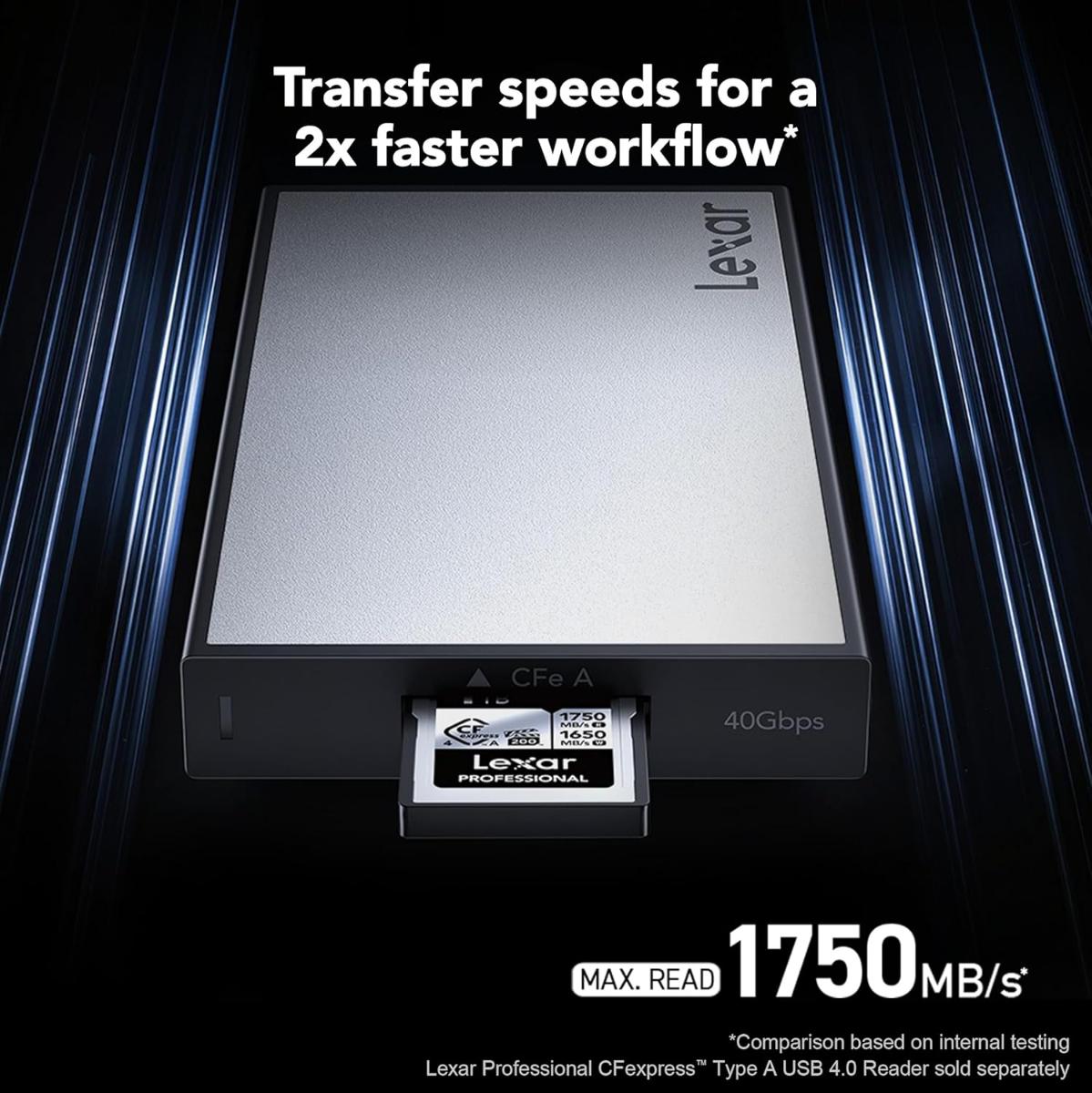 Cartão de Memória CFexpress 4.0 Lexar Profissional Silver 256GB Type A 1750MB/s