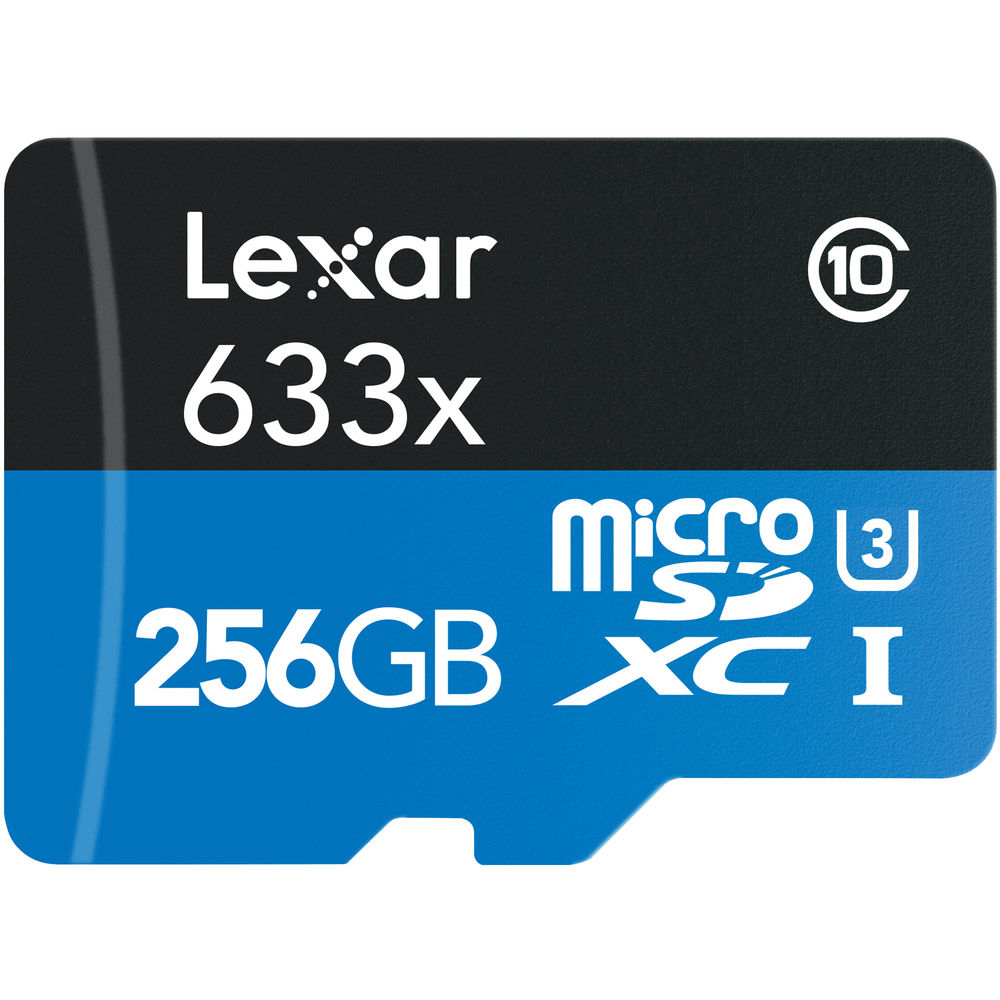 Cartão de Memória MicroSDXC Lexar Blue 256GB 633x UHS-I 100MB/s