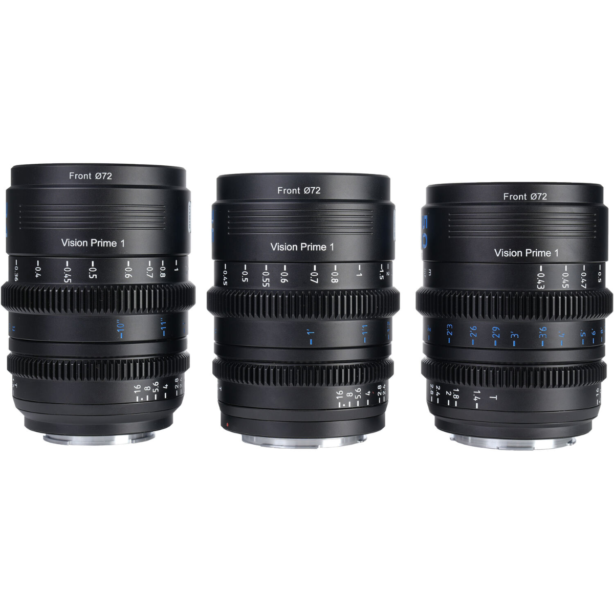 Kit de 3 Lentes Cinema Sirui VP-1 Vision Prime T1.4 Full-Frame (Multi-Mount) - 24mm, 35mm e 50mm