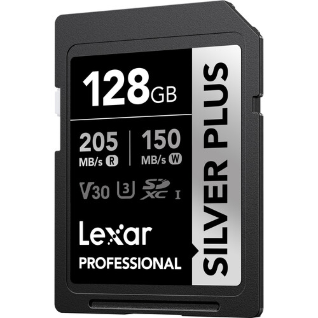 Cartão de Memória SDXC Lexar Professional Silver Plus 128GB UHS-I 205MB/s
