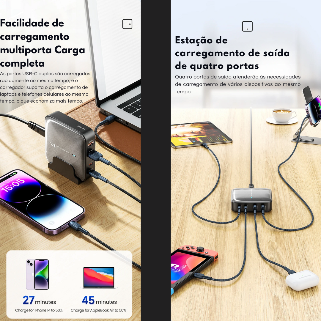 Estação de carregamento Toocki Multi portas 