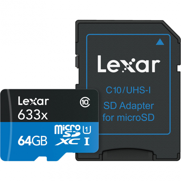Cartão de memória micro Sdxc Lexar 64gb UHS-I 633x