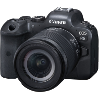 Câmera Canon EOS R6 Mirrorless com lente 24-105mm f/4-7.1 IS STM