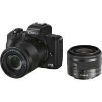 Câmera Canon EOS M50 Mark II Mirrorless com lente 15-45mm f/3.5-6.3 + EF-M 55-200mm IS STM