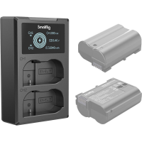 Carregador de Bateria SmallRig para EN-EL15 - compatível com D750, D850, D7500 e outros modelos.