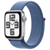 Apple Watch SE 2 40mm, GPS, Alumínio Silver, Pulseira Loop Winter Blue