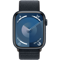 Apple Watch Series 9 45mm, GPS, Alumínio Midnight, Pulseira Loop Midnight 