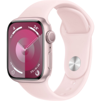 Apple Watch Series 9 45mm, GPS, Alumínio Midnight, Pulseira Esportiva Pink