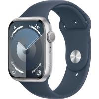 Apple Watch Series 9 41mm, GPS, Alumínio Silver, Pulseira Storm Blue (S/M)