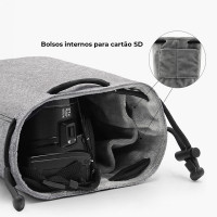 Bolsa Impermeável para transporte de câmeras e lentes Canon, Nikon e Sony.