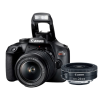 Câmera EOS Rebel T100 com Lente EF-S 18-55mm + EF S 24MM F/2.8 STM