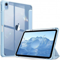 Capa Transparente iPad Air com Suporte para Pencil -Azul