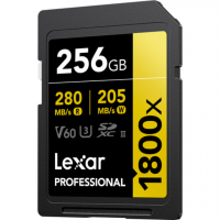 Cartão de Memória SDXC Lexar Professional Gold 256GB 1800x UHS-II 280MB/s
