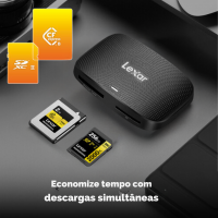 Leitor de cartão Lexar Professional CFexpress Tipo B/SD USB 3.2 Gen 2