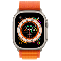 Apple Watch Ultra 49mm, Titanium, Pulseira Alpine Loop Orange 