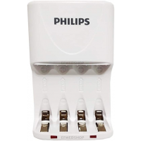 Carregador de Pilhas Philips Bivolt SCB2445NB + 4 Pilhas AA