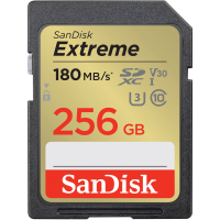 Cartão de Memória SDXC Sandisk Extreme 256GB UHS-I 180MB/s
