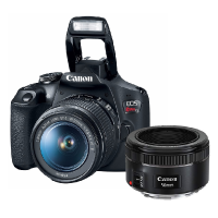 Câmera Digital Canon EOS Rebel T7, Ef-s 18-55mm + 50mm 