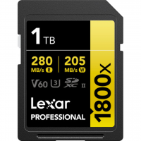Cartão de Memória SDXC Lexar Professional Gold 1TB 1800x UHS-II 280MB/s