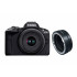 Câmera Canon EOS R50 Mirrorless com lente RF-S 18-45mm f/4.5-6.3 IS STM + Adaptador Canon EF-EOS R