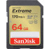 Cartão de Memória SDXC SanDisk Extreme 64GB UHS-I 170MB/s 