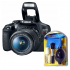 Câmera Digital Canon EOS Rebel T7+, Ef-s 18-55mm, Bolsa, Sdhc C10 e Kit de Limpeza