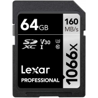Cartão de Memória SDXC Lexar Professional 64GB 1066x UHS-I 160MB/s
