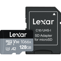 Cartão de Memória MicroSDXC Lexar Professional Silver 128GB 1066x UHS-I 160MB/s
