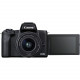 Câmera Canon EOS M50 Mark II Mirrorless com lente 15-45mm f/3.5-6.3 + EF-M 55-200mm IS STM