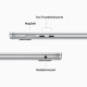MacBook Air M2 8GB RAM 256GB SSD de 15,3" com tela Retina MQKR3 - Silver