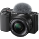 Câmera Sony ZV-E10 com lente 16-50 mm 