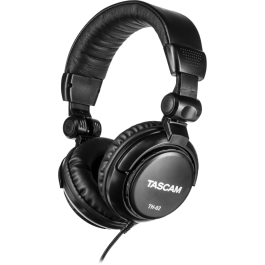 Headphone Tascam TH-02 (Preto) para Monitoramento e Produção de Áudio