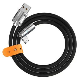 Cabo de Carregamento Silicone USB A Preto