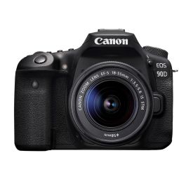 Câmera Canon EOS 90D, 18-55mm IS STM, 32.5MP, 4K, Wi-Fi