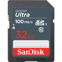 Cartão de Memória SDHC SanDisk Ultra 32GB UHS-I 100MB/s