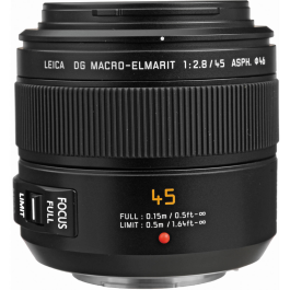 Lente Panasonic Leica DG Macro-Elmarit 45mm f/2.8 ASPH. MEGA O.I.S. (Micro Quatro Terços)