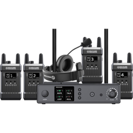 Sistema de intercomunicação Full-Duplex Hollyland com quatro transceptores Beltpack