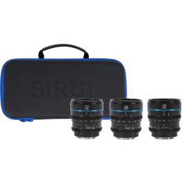 Kit de 3 Lentes Cinema Sirui Night Walker T1.2 S35 para Sony E – 24mm, 35mm e 55mm