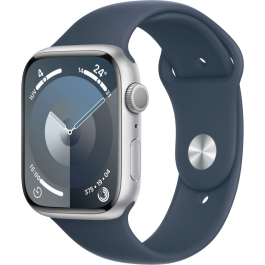 Apple Watch Series 9 41mm, GPS, Alumínio Silver, Pulseira Esportiva Storm Blue