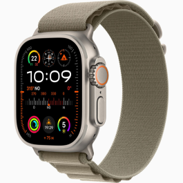 Apple Watch Ultra 2 49mm, Titanium, Pulseira Olive Alpine