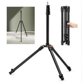 Tripé para Iluminação K&F Concept 2,0 m – Suporte em Alumínio com Rosca 1/4" para Luz de Vídeo e Ring Light