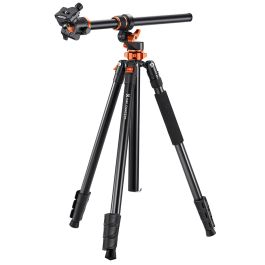 Tripé Profissional K&F Concept 10kg - Altura 170cm, Cabeça Esférica e Coluna Reversível