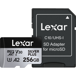 Cartão de Memória microSDXC Lexar 256gb Professional Silver Plus UHS-I 205MB/s