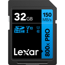 Cartão de Memória SDHC Lexar Blue 32GB 800x Pro UHS-I 150MB/s 