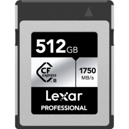 Cartão de Memória CFexpress Lexar Profissional Silver 512GB Type B 1750MB/s