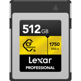 Cartão de Memória CFexpress Lexar Profissional Gold 512GB Type B 1750MB/s Open Box